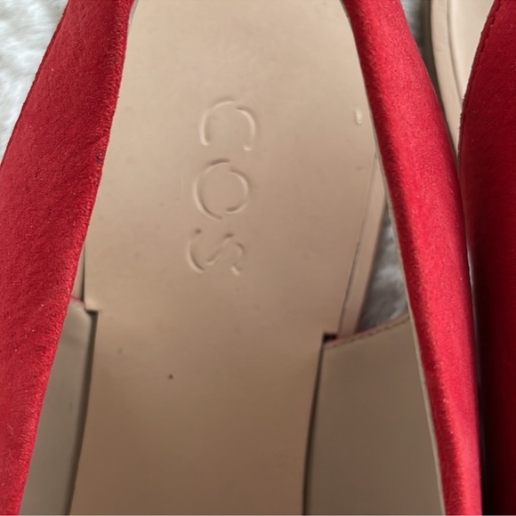 COS Red Suede Slingback Ballet Flats - Picture 4 of 10